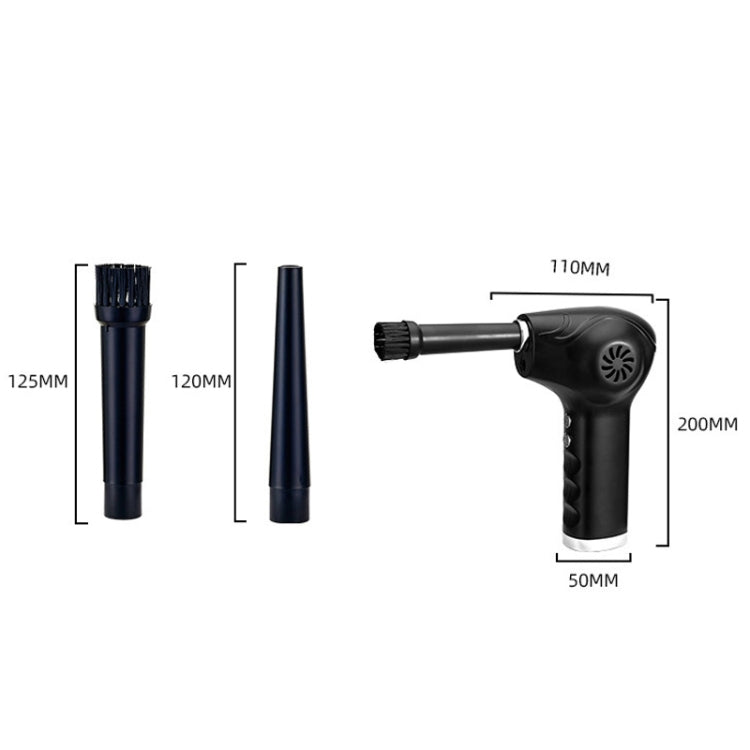 WD-1819 High Power USB Portable Computer Keyboard Duster, Battery Capacity: 10000mAh (Black)