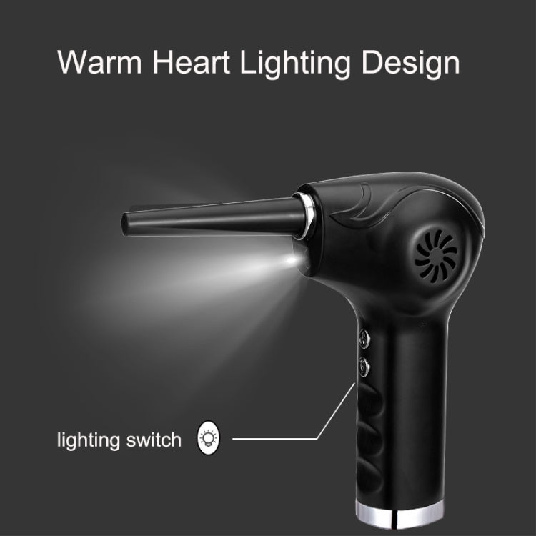 WD-1819 High Power USB Portable Computer Keyboard Duster, Battery Capacity: 10000mAh (Black)