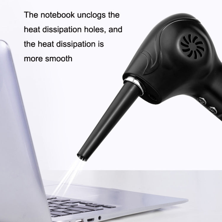 WD-1819 High Power USB Portable Computer Keyboard Duster, Battery Capacity: 10000mAh (Black)