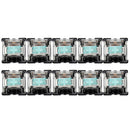 10 PCS Gateron G Shaft Black Bottom Transparent Shaft Cover Axis Switch, Style: G3 Foot (White Shaft)