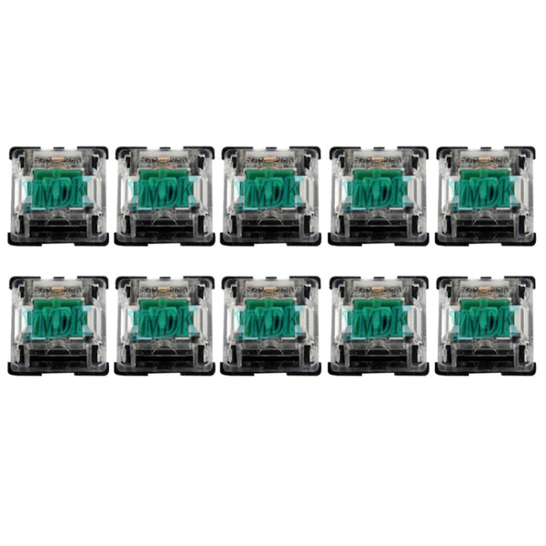 10 PCS Gateron G Shaft Black Bottom Transparent Shaft Cover Axis Switch, Style: G3 Foot (Green Shaft)