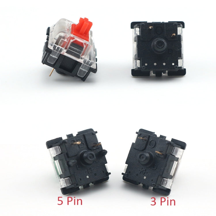 10 PCS Gateron G Shaft Black Bottom Transparent Shaft Cover Axis Switch, Style: G5 Foot (Black Shaft)