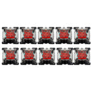 10 PCS Gateron G Shaft Black Bottom Transparent Shaft Cover Axis Switch, Style: G5 Foot (Red Shaft)