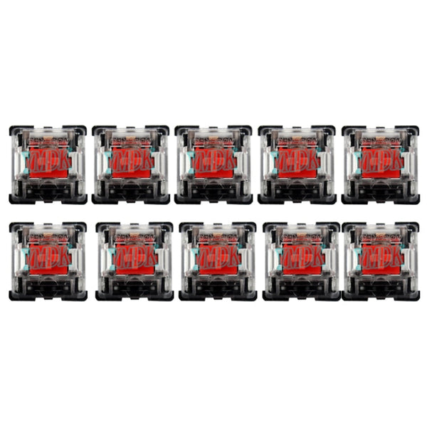 10 PCS Gateron G Shaft Black Bottom Transparent Shaft Cover Axis Switch, Style: G5 Foot (Red Shaft)