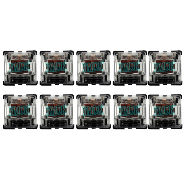 10 PCS Gateron G Shaft Black Bottom Transparent Shaft Cover Axis Switch, Style: G5 Foot (Tea Shaft)