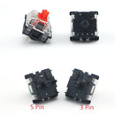 10 PCS Gateron G Shaft Black Bottom Transparent Shaft Cover Axis Switch, Style: G5 Foot (Blue Shaft)