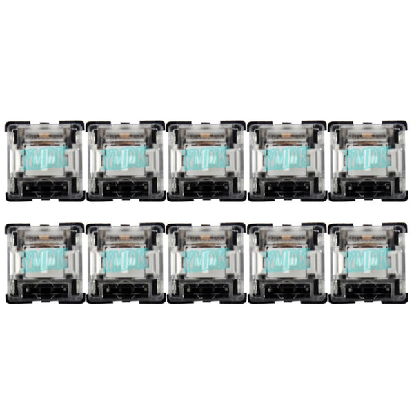 10 PCS Gateron G Shaft Black Bottom Transparent Shaft Cover Axis Switch, Style: G5 Foot (White Shaft)