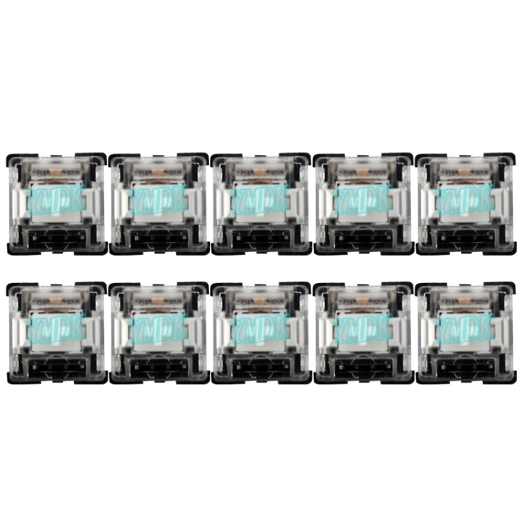 10 PCS Gateron G Shaft Black Bottom Transparent Shaft Cover Axis Switch, Style: G5 Foot (White Shaft)