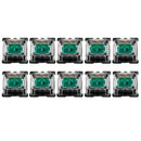 10 PCS Gateron G Shaft Black Bottom Transparent Shaft Cover Axis Switch, Style: G5 Foot (Green Shaft)