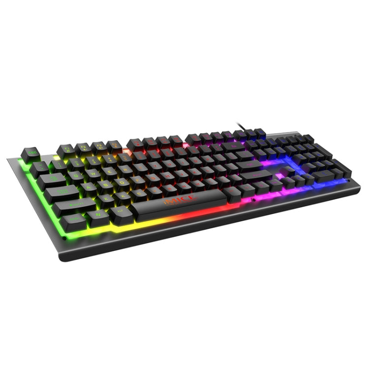 IMICE AK-900 104 Keys Metal Backlit Gaming Wired Suspended Illuminated Keyboard, Cable Length: 1.5m(Black)