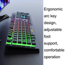 IMICE AK-900 104 Keys Metal Backlit Gaming Wired Suspended Illuminated Keyboard, Cable Length: 1.5m(Black)