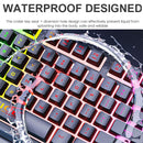 IMICE AK-900 104 Keys Metal Backlit Gaming Wired Suspended Illuminated Keyboard, Cable Length: 1.5m(Black)