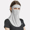 GOLOVEJOY Summer Ice Silk Sunscreen Face Shield Ladies Outdoor Neck Protection Veil(Gray)