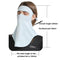 GOLOVEJOY Summer Ice Silk Sunscreen Face Shield Ladies Outdoor Neck Protection Veil(White )
