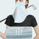 GOLOVEJOY Summer Ice Silk Sunscreen Face Shield Ladies Outdoor Neck Protection Veil(Blue )