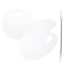 5 PCS Acrylic Makeups Manicure Transparent Palette With Color Stick, Specification: Round Plate+Stick