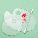 5 PCS Acrylic Makeups Manicure Transparent Palette With Color Stick, Specification: Round Plate+Stick