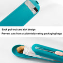 2 PCS Cat Strip Feeder Squeeze Snack Spoon Pet Liquid Food Squeeze(Green Spoon Pink Pole)