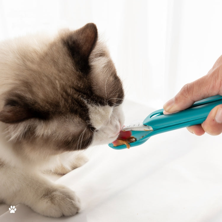 2 PCS Cat Strip Feeder Squeeze Snack Spoon Pet Liquid Food Squeeze(Full Pink )