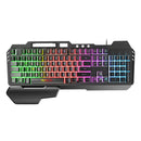 IMICE GK-700 104 Keys Metal Backlit Gaming Wired Suspended Illuminated Keyboard With Hand Rest, Cable Length: 1.5m(Black)