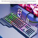 IMICE GK-700 104 Keys Metal Backlit Gaming Wired Suspended Illuminated Keyboard With Hand Rest, Cable Length: 1.5m(Black)