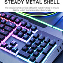 IMICE GK-700 104 Keys Metal Backlit Gaming Wired Suspended Illuminated Keyboard With Hand Rest, Cable Length: 1.5m(Black)