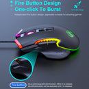 IMICE T70 8-Button 7200DPI RGB Lighting Programmable Wired Gaming Mouse, Cable Length: 1.8m(Black)