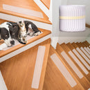 15 PCS PEVA Rubber Non-marking Step Non-slip Tape,Size: 10 x 60cm(Gravel Transparent)