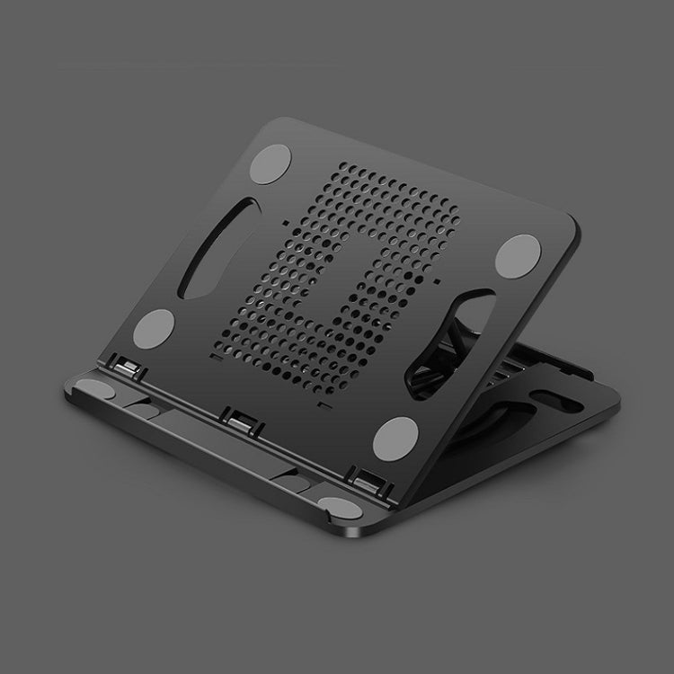 Foldable Laptop Desktop Heightening Cooling Bracket(Black)