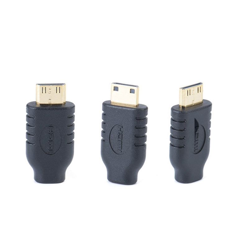 2 PCS Mini Micro HDMI Adapter C Male To D Female(Black)