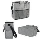 Travel Portable Carry Out Pet Supplies Storage Single-shoulder Bag Without Dog Bowl(Gray)