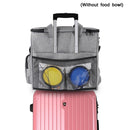 Travel Portable Carry Out Pet Supplies Storage Single-shoulder Bag Without Dog Bowl(Gray)