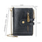 Baellerry Short Wallet Double Zipper Tri-Fold Wallet For Men(Black)