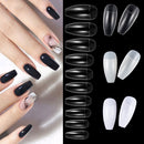 2 PCS Pointed Half Stick Full Post Nail Patches(Natural Color Full Sticker)