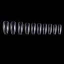 2 PCS Pointed Half Stick Full Post Nail Patches(Transparent Full Sticker)