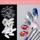 2 PCS Pointed Half Stick Full Post Nail Patches(Transparent Full Sticker)