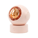 JHCD-F02 Handheld Hanging Neck Desktop Spaceman USB Small Fan(Lotus Color)