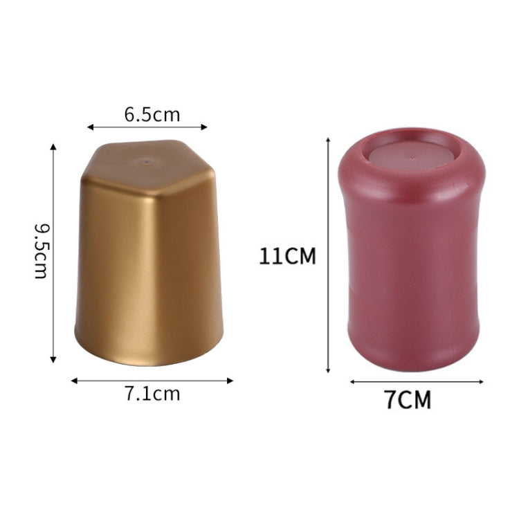6 PCS Bar Thickening Anti-skid Dice Cup, Style: Pentagon(Black)
