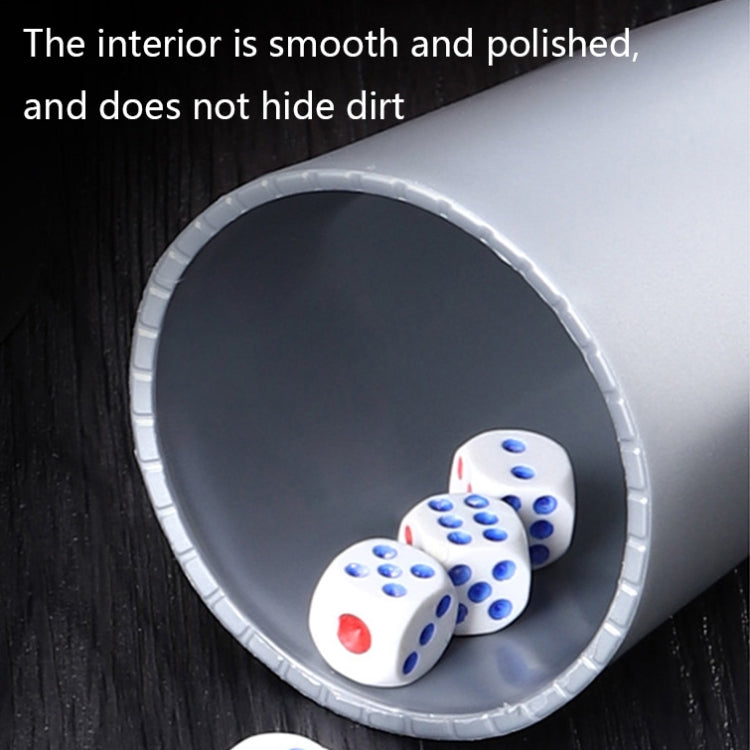 6 PCS Bar Thickening Anti-skid Dice Cup, Style: Little Waist(Silver)