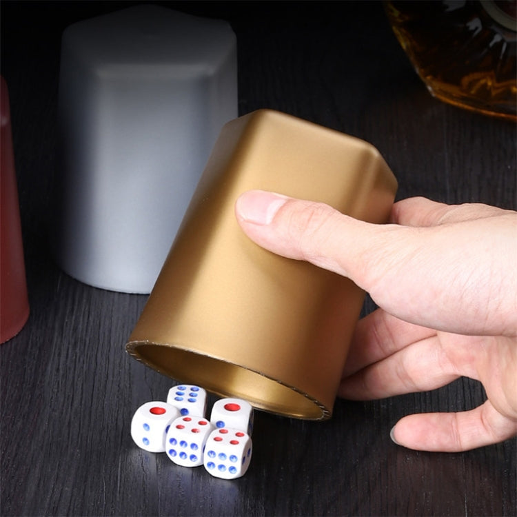 6 PCS Bar Thickening Anti-skid Dice Cup, Style: Little Waist(Silver)