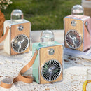 FC-6397 USB Outdoor Portable Mini Hanging Neck Spray Cooling Handheld Fan(Pink)