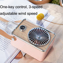 FC-6397 USB Outdoor Portable Mini Hanging Neck Spray Cooling Handheld Fan(White)