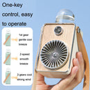 FC-6397 USB Outdoor Portable Mini Hanging Neck Spray Cooling Handheld Fan(White)