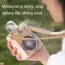FC-6397 USB Outdoor Portable Mini Hanging Neck Spray Cooling Handheld Fan(White)