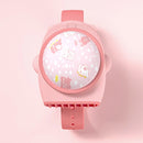 Outdoor Portable Cartoon Star Projection Lamp Leafless Watch Fan(Pink)