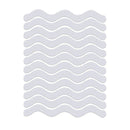 48 PCS Wavy Shaped Safety Bathtub Non-Slip Sticker, Specification: 1.3 x 18cm(Transparent)