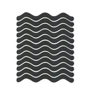 48 PCS Wavy Shaped Safety Bathtub Non-Slip Sticker, Specification: 1.3 x 18cm(Black)