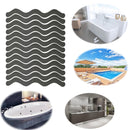 48 PCS Wavy Shaped Safety Bathtub Non-Slip Sticker, Specification: 1.3 x 18cm(Grey)