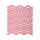 48 PCS Wavy Shaped Safety Bathtub Non-Slip Sticker, Specification: 1.3 x 18cm(Pink)