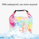 TM0211001 10L Outdoor Beach Swimming Waterproof Bucket Bag(Purple Green Cloud)